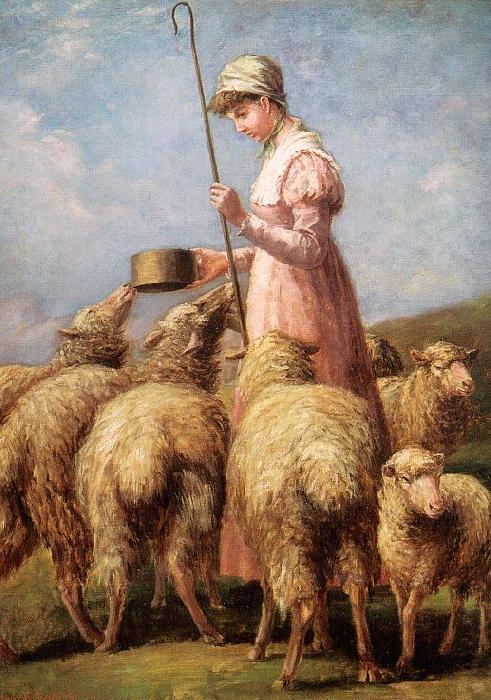 Anna Chamberlain Freeland Shepherdess oil painting image